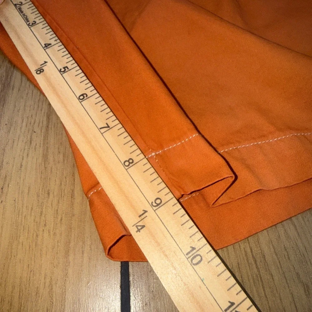 Polo Ralph Lauren Mens Big Tyler Shorts Orange Cotton Pleated Chino‎ Size 54B